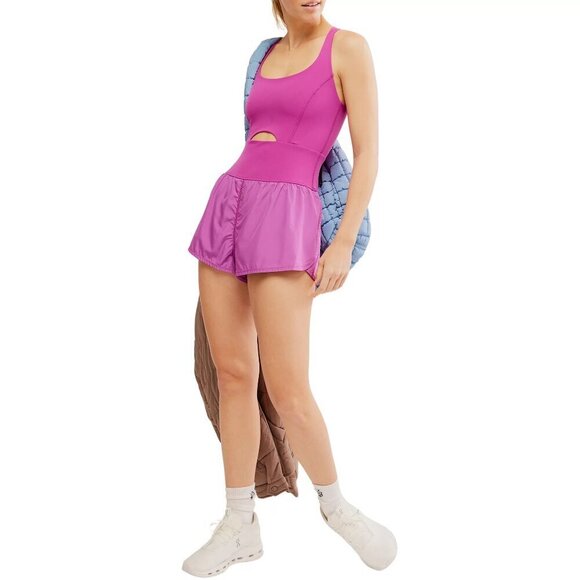 NWT Free People Movement Righteous Runsie in Raspberry Punch - Picture 7 of 9